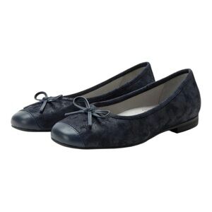 Alegria Navy Mist Tayla Bow Ballet Flats Arch Support Comfort EU 38 US 8 NEW